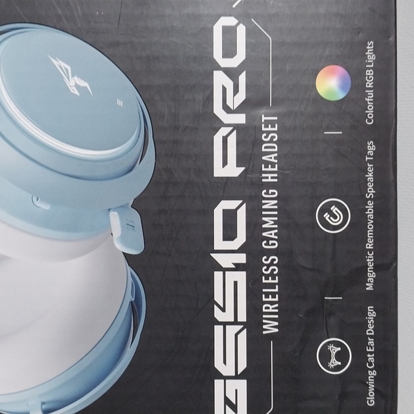 SOMIC Wireless Gaming Headset Blue 3D Light Up Cat Ear Prof Sound PC Games Movie - Picture 10 of 12